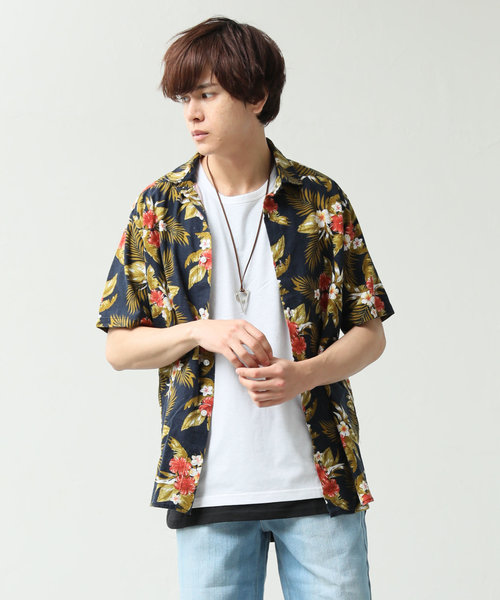 SPADE アロハシャツ シャツ 半袖 「SPADE-creative expression-」七分