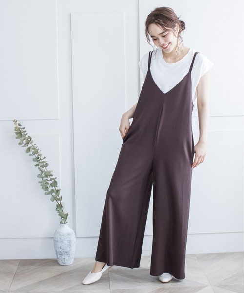 サロペット オーバーオール ダブルストラップキャミサロペット|ZOZOTOWN |01