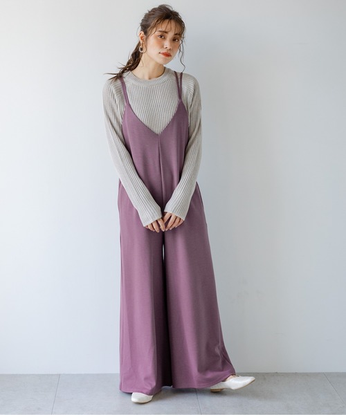 サロペット オーバーオール ダブルストラップキャミサロペット|ZOZOTOWN |04