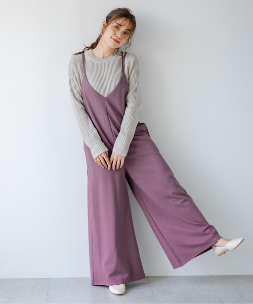 サロペット オーバーオール ダブルストラップキャミサロペット|ZOZOTOWN |08