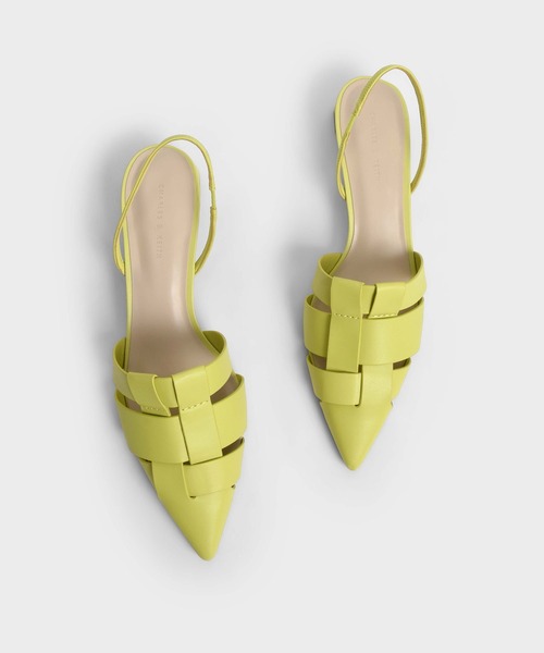 CHARLES ＆ KEITH サンダル インターウーブン スリングバック