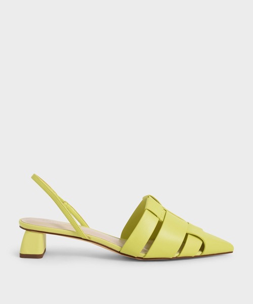 サンダルのようなパンプスのような\tHermes\tKim スリングバッグ CHARLES & KEITH サンダル インターウーブン スリングバック