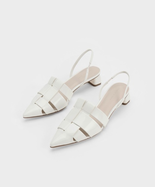 CHARLES ＆ KEITH サンダル インターウーブン スリングバック