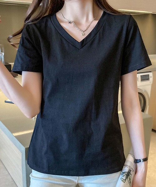 ULYSSES tシャツ 半袖 ベーシックVネックTシャツ レディース