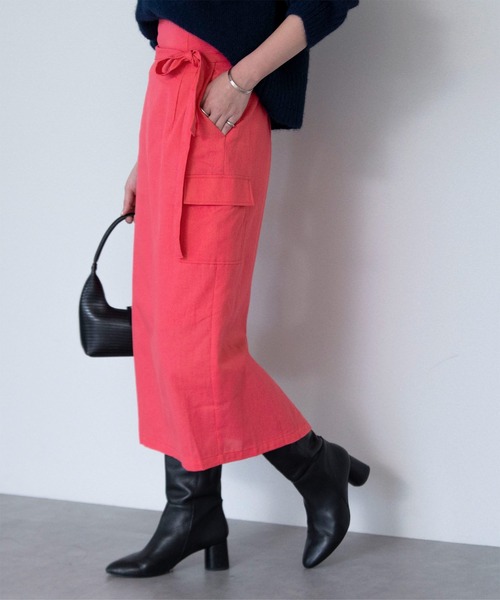 ur's♡ユアーズ♡ロングスカート【S】♡麻混紡♡カジュアル♡女っぽ♡ ur's スカート リネン混ロングタイトスカート : ZOZOTOWN Yahoo