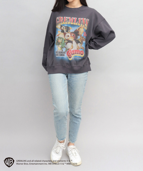 アトモス　スウェット　L　グレー　グレムリン　ギズモ atmos x GREMLINS 2 gizmo Sweatshirt GRAY（アトモス x