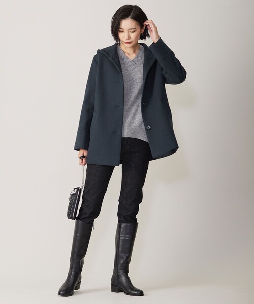 専用です。ジェイプレスショートビーバーフーデッドコート ショートビーバー フーデッド コート / J.PRESS LADIES L
