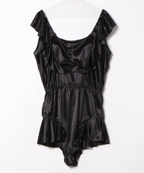 RAVIJOUR パジャマ ルームウェア シルキーバックオープン