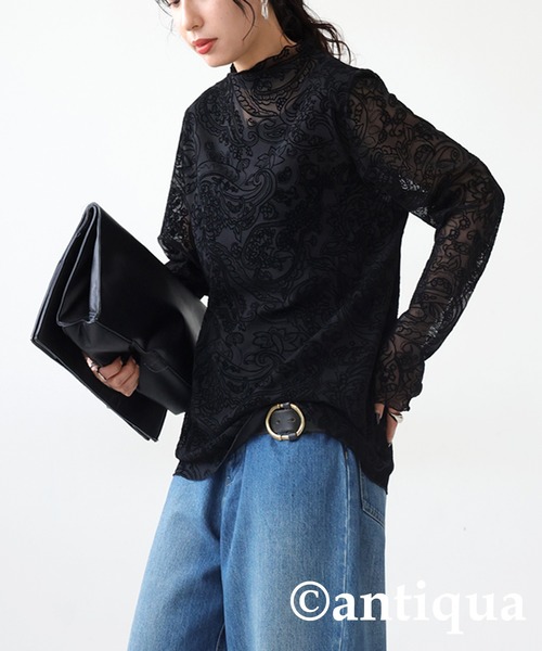 みるくてぃ出品 antiqua（アンティカ） tシャツ フロッキーシアートップス レディース