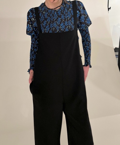 SHENERY（シーナリー） サロペット オーバーオール カットジョーゼット