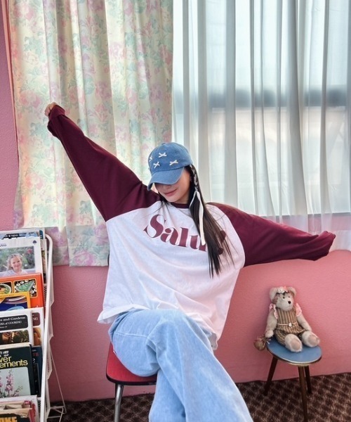 tシャツ ipugo/イプゴ グラフィック ラグランTシャツ レディース