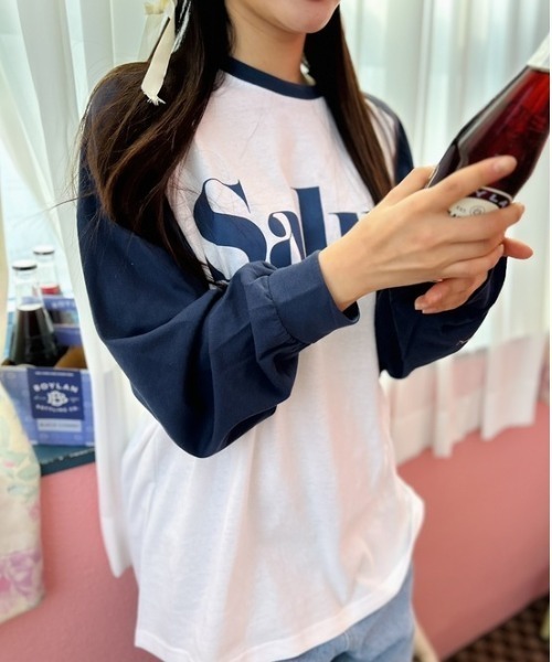 tシャツ ipugo/イプゴ グラフィック ラグランTシャツ レディース ipugo tシャツ ipugo/イプゴ グラフィック ラグランTシャツ