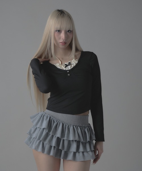 Chick スカート Tiered Frilled Miniskirt /ティアード フリル