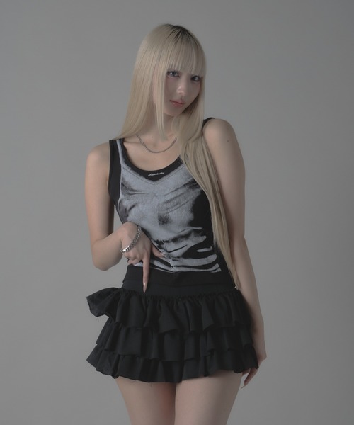 Chick スカート Tiered Frilled Miniskirt /ティアード フリル
