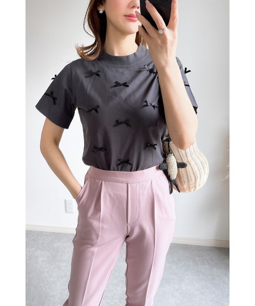&. NOSTALGIA tシャツ 「ZOZO限定」リボンTシャツ レディース