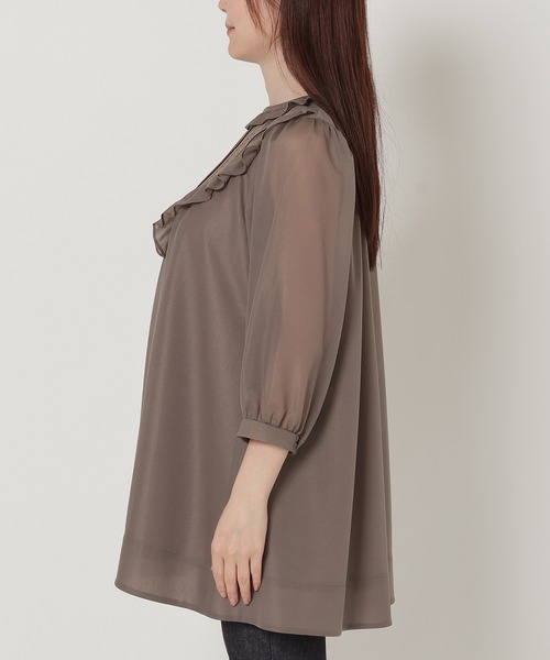 Rose Tiara（ローズティアラ） ブラウス シャツ エアリーオーガンジー