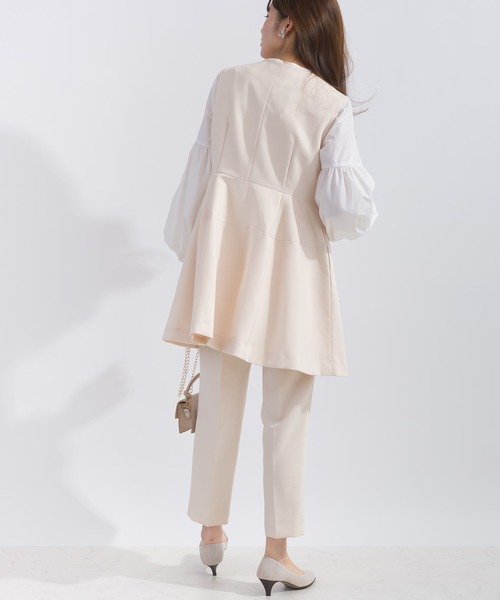 PICCIN PERLA ベスト ジレ パール付きジレ レディース : ZOZOTOWN