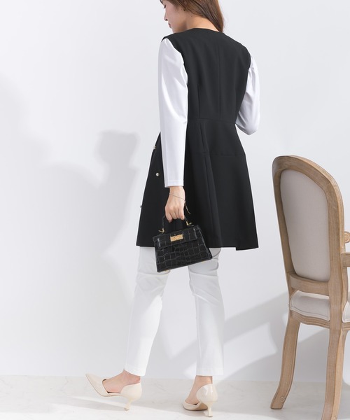 PICCIN PERLA ベスト ジレ パール付きジレ レディース : ZOZOTOWN