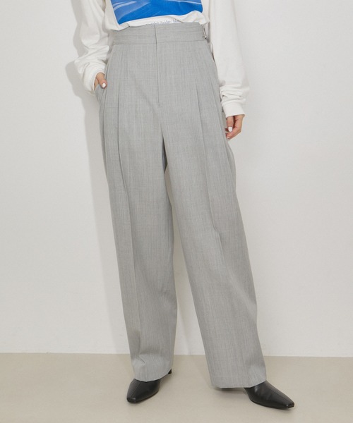 ADAM ET ROPE'（アダムエロペ） スラックス パンツ 「洗える」ウール