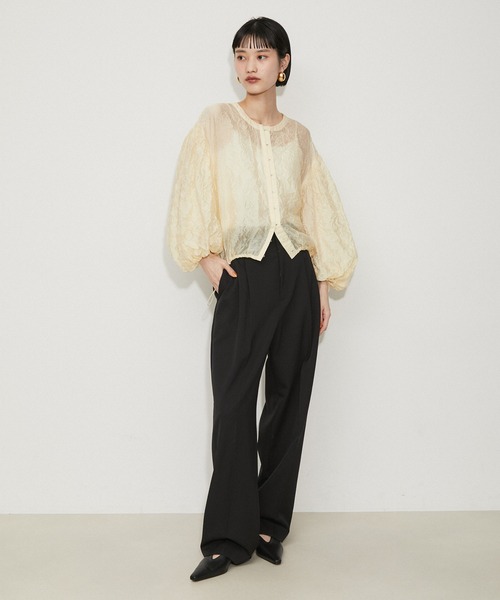 ADAM ET ROPE'（アダムエロペ） スラックス パンツ 「洗える」ウール