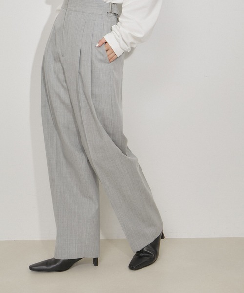 ADAM ET ROPE'（アダムエロペ） スラックス パンツ 「洗える」ウール