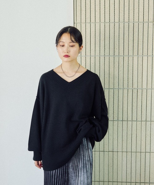 LEPSIM（レプシィム） ニット セーター 7ゲージVネックプルオーバー