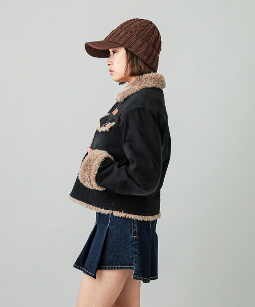 X-girl デニムジャケット gジャン BOA DENIM JACKET レディース