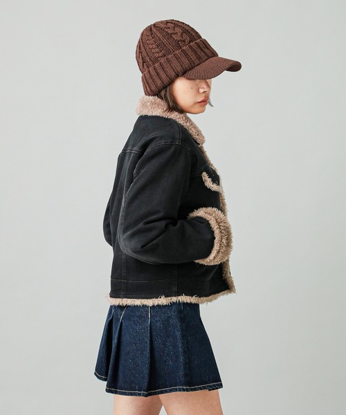 X-girl デニムジャケット gジャン BOA DENIM JACKET レディース