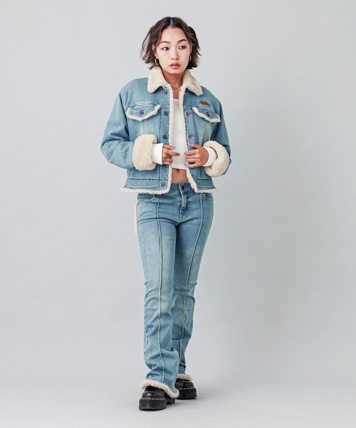 X-girl　　デニムジャケット X-girl（エックスガール）の「2-TONE DENIM JACKET（デニム