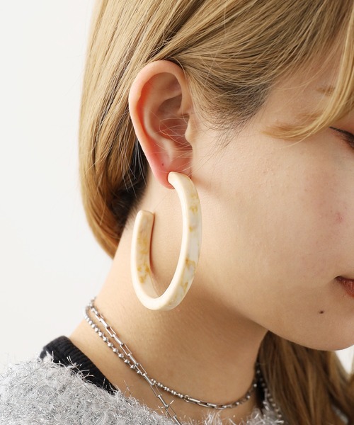 ROOP TOKYO ピアス べっ甲柄HOOP レディース : ZOZOTOWN Yahoo