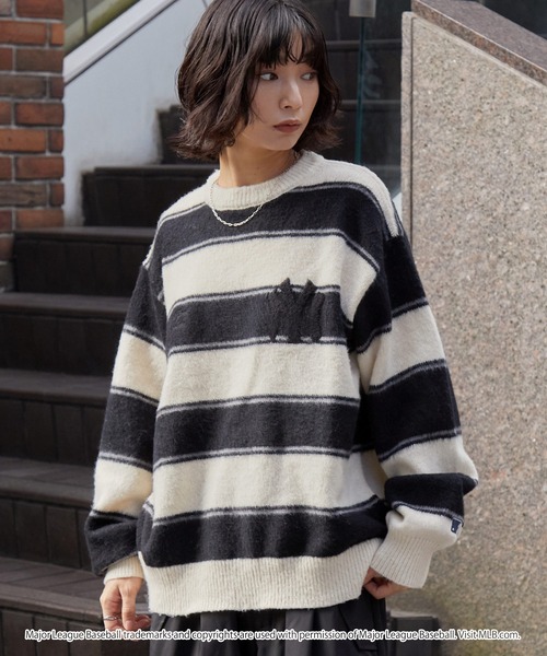 MLB セーター ニット MLB/メジャーリーグベースボール 別注 ワッペン