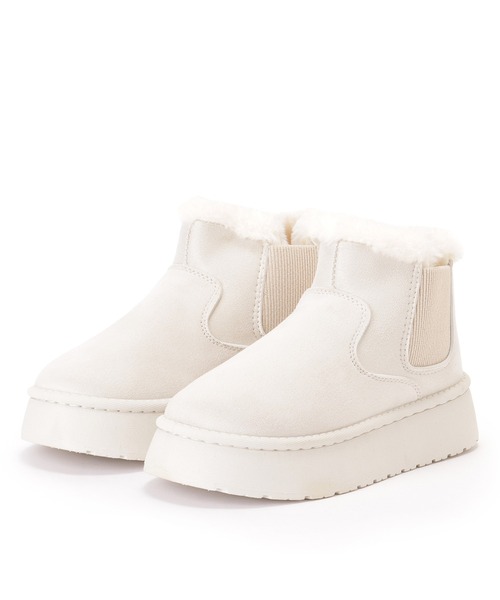 Lace Ladies（レースレディース） ブーツ スエード調 サイドゴア 厚底