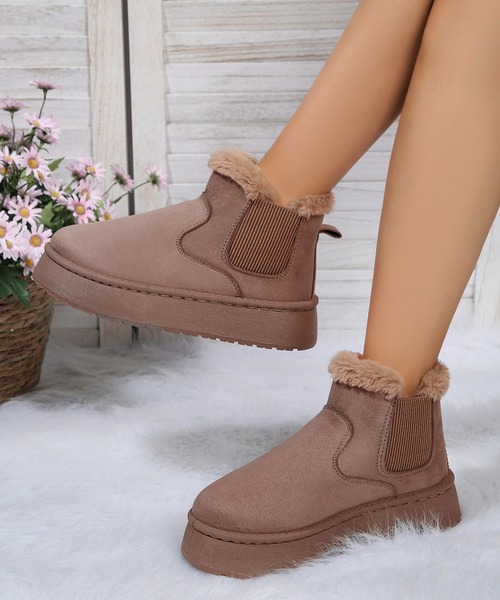 Lace Ladies（レースレディース） ブーツ スエード調 サイドゴア 厚底