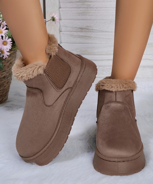 Lace Ladies（レースレディース） ブーツ スエード調 サイドゴア 厚底