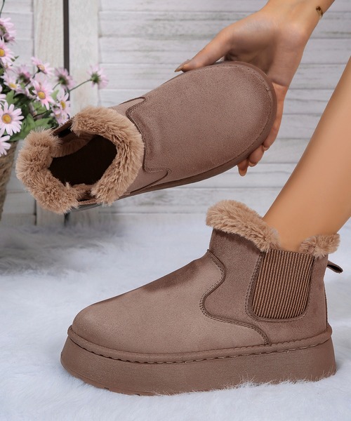 Lace Ladies（レースレディース） ブーツ スエード調 サイドゴア 厚底