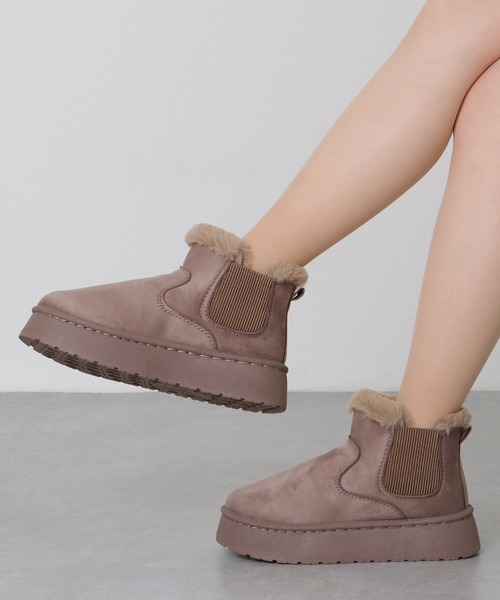 Lace Ladies（レースレディース） ブーツ スエード調 サイドゴア 厚底