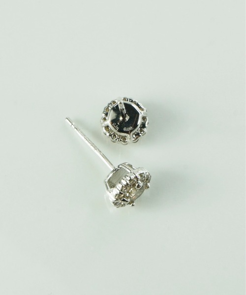 ピアス 「anq.」PT950/900・シャンパンカラーダイヤモンド0.45ct  ポストピアス レディースの画像