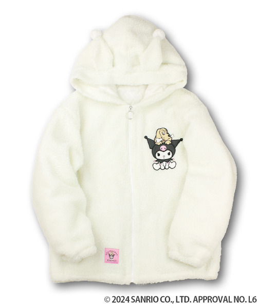 パーカー 「GALFY/ガルフィー」GALFY×KUROMI モコモコ丸ボアずきんパーカー 長袖 レディース メンズ GALFY×KUROMI】モコモコ丸ボアずきんパーカー | OUR BRAND,GALFY