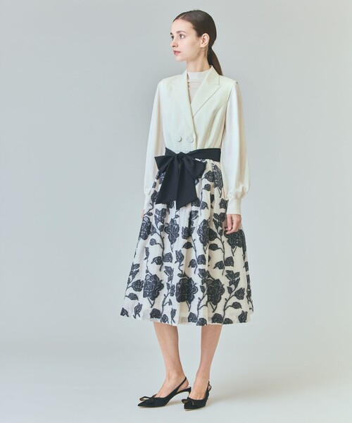 GRACE CLASS ワンピース フラワージャガードテーラードレス : ZOZOTOWN
