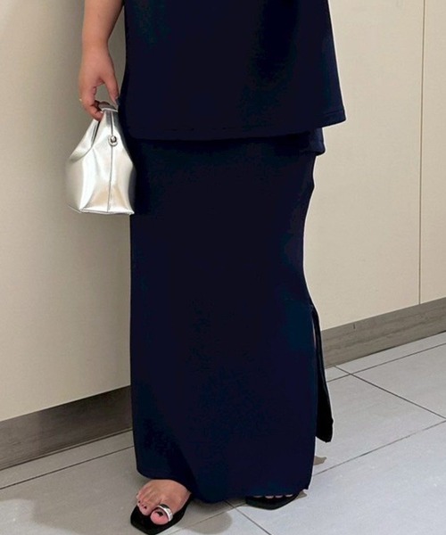 LOUNGEDRESS ポンチZIPタイトスカート　Lサイズ Lサイズも登場！】ポンチZIPタイトスカート（スカート