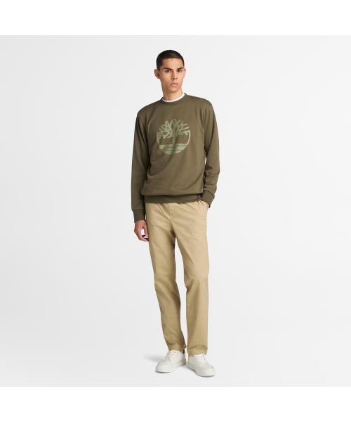 トレーナー スウェット メンズ ツリー ロゴ ループバック クルーネック スウェットシャツ メンズ | Timberland | 02