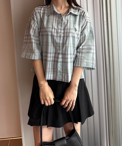 ブラウス シャツ 「U.S. POLO ASSN」ワイドシルエット フランネルチェック シャツ レディース U.S. POLO ASSN】ワイドシルエット フランネルチェック シャツ