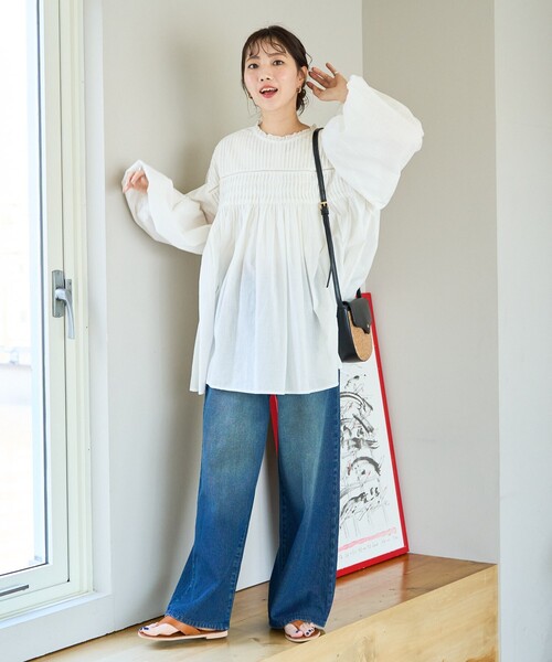 FREAK'S STORE ブラウス シャツ 限定展開 インド ピンタック