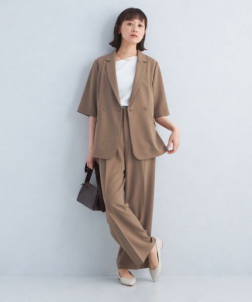 専用green label relaxing ジャケット40　ワイド パンツ38 green label relaxing スラックス パンツ P/LI 2タック ワイド