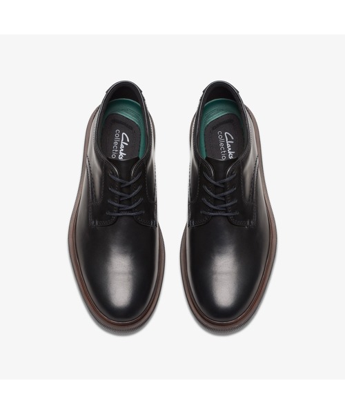 Clarks ダービーシューズ スニーカー ブラック レザー ビジネス Clarks ビジネスシューズ Burchill Derby / バーチルダービー