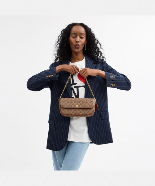 シグネチャーデニム♪【Coach】ブルック フラップチェーンバッグ COACH ショルダーバッグ バッグ ブルック フラップ チェーン