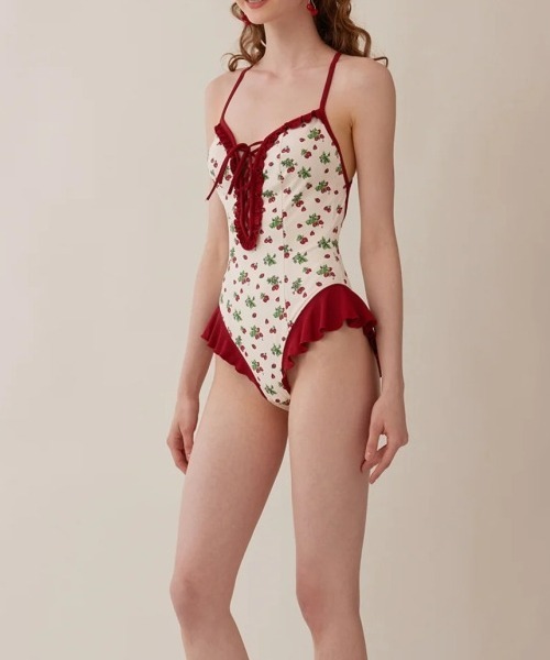 gossip!ロサンゼルス 水着 Y2K ヴィンテージ風 ストロベリープリント