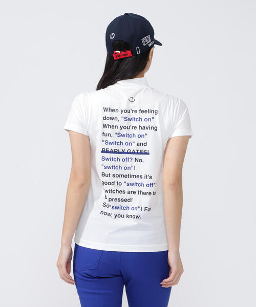 PEARLY GATES tシャツ 「PEARLY GATES」BOXベアメッシュ×無地
