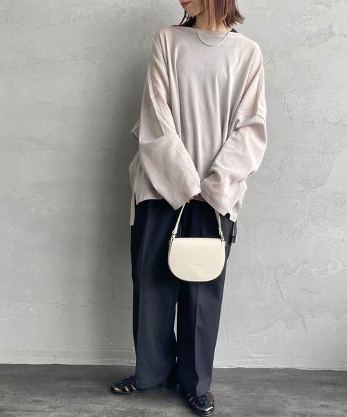 tシャツ mizuiro ind メッシュロングスリーブワイドT レディース mizuiroind tシャツ mizuiro ind メッシュロングスリーブワイドT