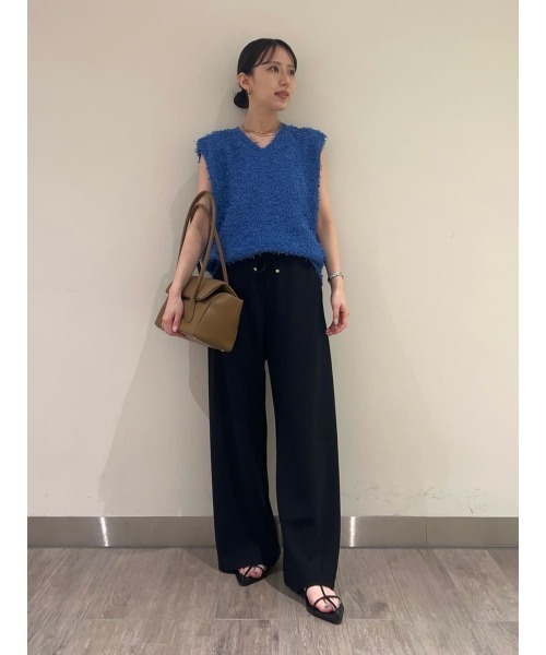 【未使用】Mila Owen 2wayチュールヤーンニットベスト Mila Owen｜前後2WAYチュールヤーンニットベスト | Rakuten